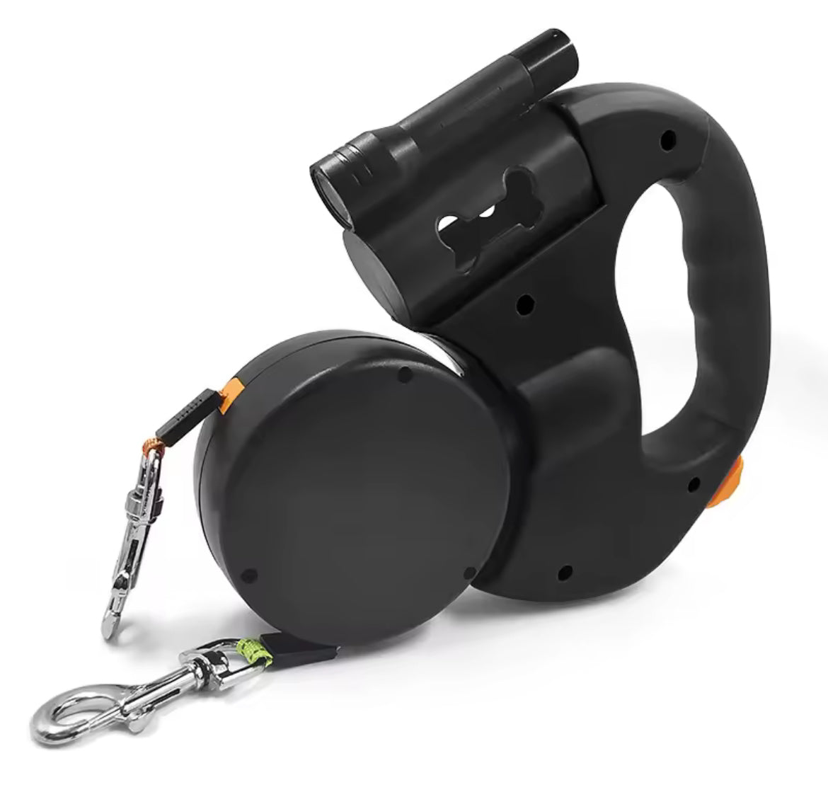 2 az 1-ben automata kutyapóráz, fényvisszaverős.